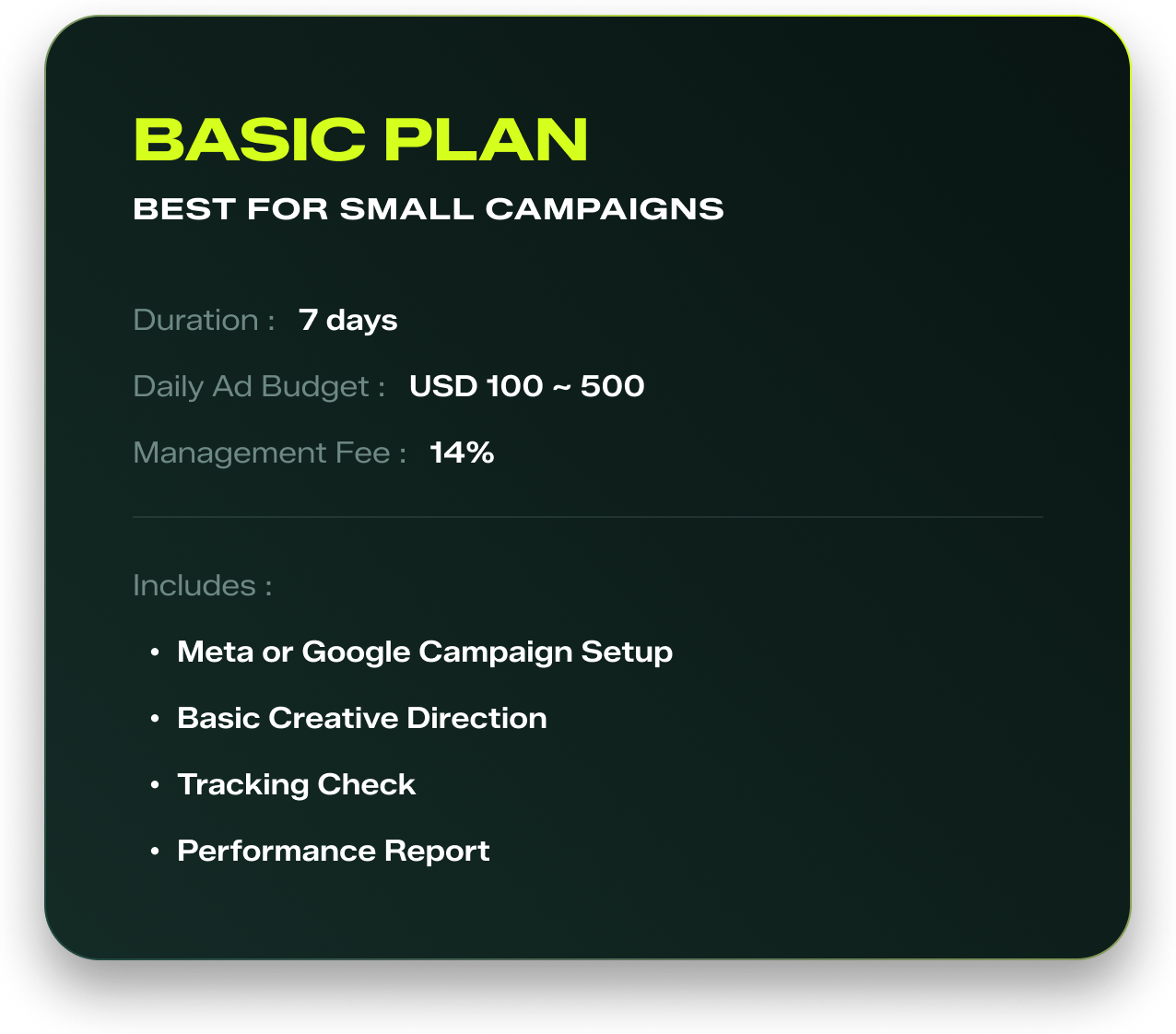 Basic Plan